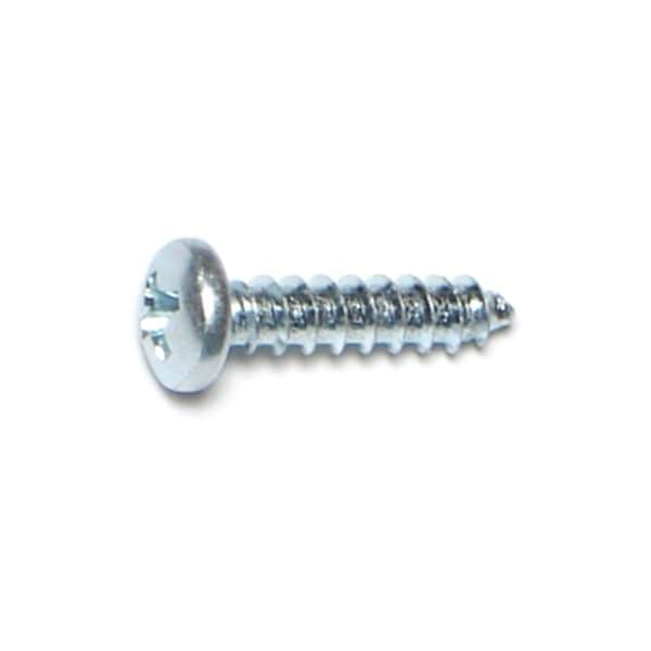 Midwest Fastener Sheet Metal Screw, #6 x 5/8 in, Zinc Plated Steel Pan Head Phillips Drive, 80 PK 62703 - main